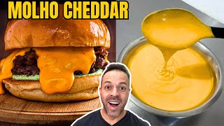 MOLHO CHEDDAR CREMOSO COMO FAZER O MELHOR MOLHO CHEDDAR PARA LANCHES I HAMBURGUERIA DELIVERY [upl. by Jariah226]