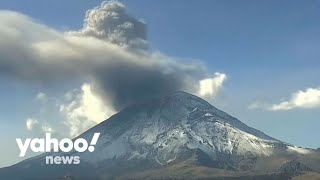 Mexico’s Popocatépetl volcano eruption prompts evacuation warnings [upl. by Tansey667]