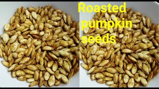 ROASTED PUMPKIN SEEDSNEVER THROW AWAY PUMPKIN SEEDS THEY HAVE A DELICIOUS TASTE WHEN ROASTED [upl. by Yenhpad]