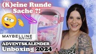 Keine Runde Sache 🤔 Maybelline 24 Tage ADVENTSKALENDER 2024 UNBOXING [upl. by Inad568]