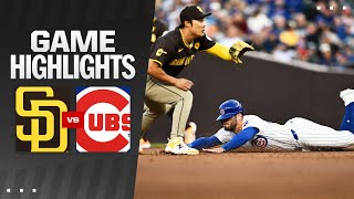 Padres vs Cubs Game Highlights 5624  MLB Highlights [upl. by Ainitsirk]