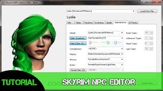 Tutorial Skyrim NPC Editor [upl. by Siblee]