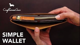 Making Leather Wallet  Simple Wallet LeatherAddict EP27 [upl. by Genet358]