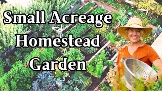 Self Sufficiency on Small 12 Acreage  My Vegetable Garden Layout [upl. by Sinegra399]