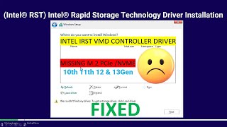 Intel VMD Controller Rapid Storage Technology Driver Installation [upl. by Kursh771]