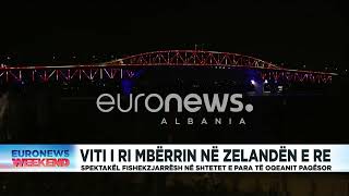 Spektakël fishekzjarrësh Zelanda e Re feston e para Vitin e Ri 2024 [upl. by Rexford]