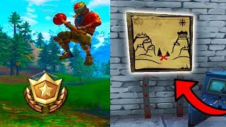 Fortnite quotSNOBBY SHORES TREASURE MAPquot LOCATION Week 3 Fortnite Battle Royale Challenge EASY Tutorial [upl. by Sucramel]