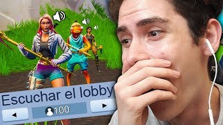 Entre a FORTNITE y Podia OIR TODO El LOBBY 100 JUGADORES [upl. by Ozzie]