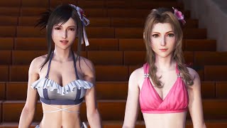 Tifa amp Aerith Bikini Full Beach Scene in Final Fantasy 7 Rebirth [upl. by Eilahtan]