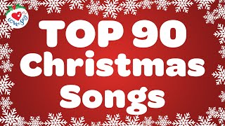 Top 90 Christmas Songs with Lyrics 🎅 Merry Christmas 2024 [upl. by Shayna]