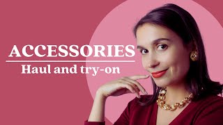 ACCESSORIES haul amp try on  Zara Mango amp Vintage [upl. by Ahsanat]