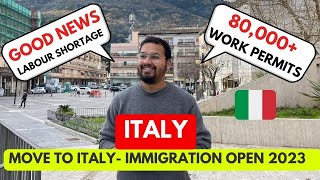 80000 ITALY WORK PERMITS OPEN DECRETO FLUSSI 2023  APPLY NOW [upl. by Hughes]