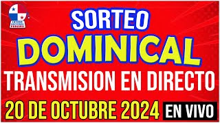 🔰🔰 EN VIVO LOTERIA SORTEO DOMINICAL 20 de OCTUBRE de 2024  Lotería Nacional de Panamá [upl. by Sung]