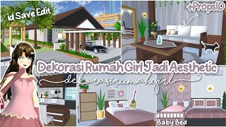 Dekorasi Rumah Girl Jadi Aesthetic  PropsID ✨🌸  Sakura School Simulator [upl. by Ahsiri]