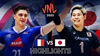 JAPAN vs FRANCE  Highlights  Mens VNL 2023 [upl. by Grindle]