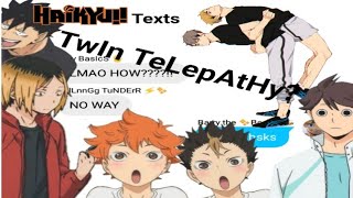 Haikyuu texts  TwIn TeLepAtHy  Ft The Miya Twins [upl. by Tnahsin]