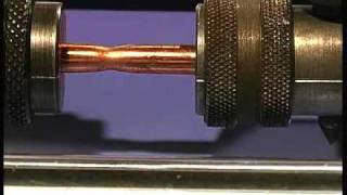 Tensile test on work hardened copper necking effect [upl. by Anitsihc]