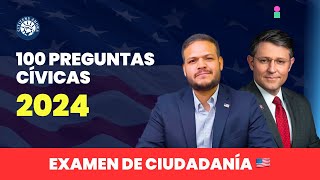 Estudia tus respuestas de las 100 preguntas cívicas 2024  Ciudadanía americana [upl. by Torr]