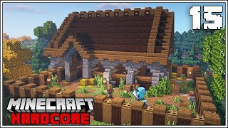 THE HORSE STABLES  Minecraft Hardcore Survival  Episode 15 [upl. by Bobinette]