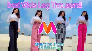 Wide leg trousers that you must have 😍from Myntra 😍 try on haul 💕Tanu Singh [upl. by Ramon]