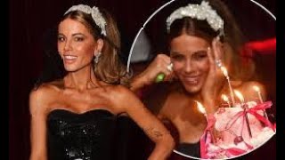 Kate Beckinsale 51 makes blearyeyed exit in a TINY glitzy dress after celebrating her birthday [upl. by Latia]