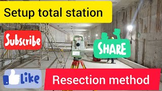 How to setup total station by Resection method for settingout work watch this video until the end [upl. by Akimaj]