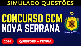 SIMULADO QUESTÕES GCM Nova Serrana MG Aula 03 Estatuto da Guarda Municipal Lei 2121 de outubro 2011 [upl. by Aetnahs]