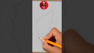 How to draw karnataka map easily  ಕರ್ನಾಟಕ  kannada karnataka [upl. by Robin510]