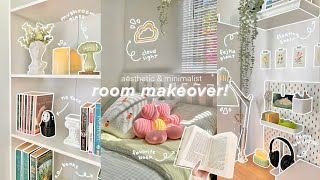 extreme small room makeover 2024 🌱🌷  aesthetic amp minimalist inspired [upl. by Atnoved]