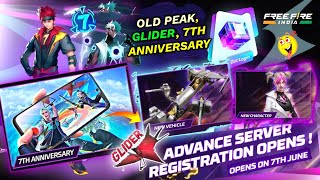 Free Fire 7th Anniversary Free Rewards 🥳😱 Ob45 Glider Return  Free Fire New Event  Ff New Event [upl. by Baelbeer]