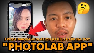 🤔 Pwede ka MagUnoriginal Content Violation dahil PHOTOLAB App 🤔 photolab trending fyp reel fyp [upl. by Elleinnad]