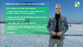 Uitzonderlijk winterweer en sneeuwjacht op komst Weerbericht van zaterdag 06 februari [upl. by Chanda]