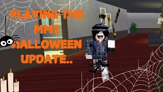 PLAYING THE MM2 HALLOWEEN UPDATE exploiters [upl. by Oecile]