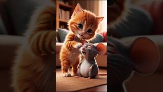 Kitten pulled out rats tooth kitten cat kitty cartoon animation [upl. by Caye732]