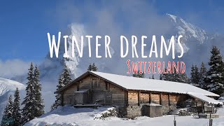 Winter in Switzerland  a beautiful winter hike in Mürren 4K [upl. by Lara77]