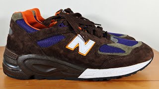 New Balance 990v2  M990BR2 Brown with grey and Purple Made in USA [upl. by Maressa]