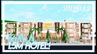 ROBLOX  BloxBurg  Tropical Hotel  Speed Build  15 MILLION [upl. by Dominik]