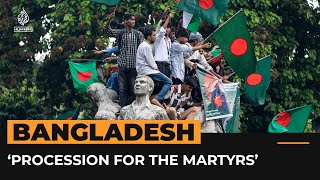 Bangladesh ‘procession for the martyrs’ marks one month since PM’s ouster  AJ Shorts [upl. by Lehcear302]