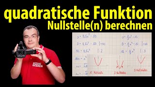 quadratische Funktion  Nullstellen berechnen  einfach erklärt von Lehrerschmidt [upl. by Altis217]