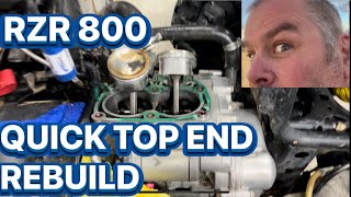 Quick RZR 800 Top End Rebuild [upl. by Trilly]