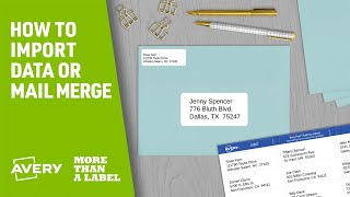 Never Fill Out Addresses by Hand Again Data amp Mail Merge Tutorial for Avery Design amp Print Online [upl. by Caines]