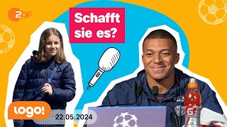 Beantwortet Fußballstar Mbappé Kinderreporterin Alices Fragen  logo Nachrichten vom 22052024 [upl. by Meuser]