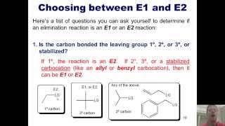 Chapter 9 – Elimination Reactions Part 2 of 8 [upl. by Ereveneug37]