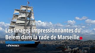 Les images impressionnantes du Belem dans la rade de Marseille [upl. by Esirehc114]