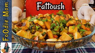 ASMR Fattoush Salad Recipe  How To Make Fatteh  Labanese Salad Fattoush  FoOdie Mom [upl. by Lemcke414]