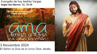 Evangelio de hoy Andrés Vargas Domingo 3 Noviembre 2024 [upl. by Bela]