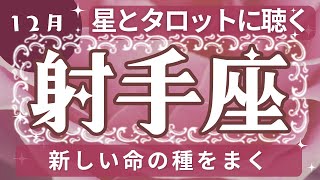 射手座🍀2023年12月の運勢💗気分は高揚💗盛り上がる🌟タロット＆オラクルカード【全体運】【人間関係】【仕事運】【恋愛運】【ラッキーカラー】 [upl. by Mchail]