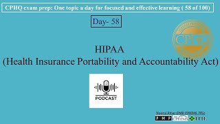 CPHQ exam prep  HIPAA Health Insurance Portability and Accountability Act [upl. by Marcel779]