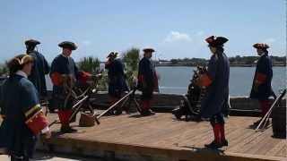 Great Example of Staged Authenticity at Castillo de San Marcos St Augustine Florida [upl. by Illib]