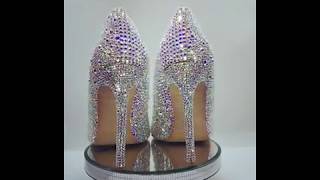 DIY Designer Swarovski Crystal Shoes  How to create Your Own Custom Swarovski Crystal BLING Shoes [upl. by Ansell]